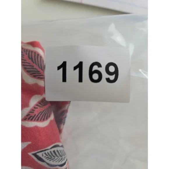 J. JILL All-Over Leaf Print Tunic Top Sz Large Red Cotton/Modal Blend 3/4 Sleeve - Picture 5 of 5